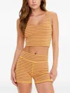 The Upside Naxos Elyse Striped-cropped Tank Top In Multi