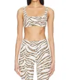 Shop The Upside Nika Reversible Rory Sports Bra In Gold Multi