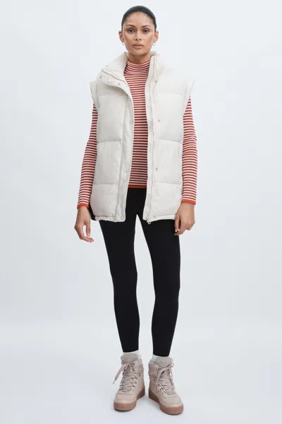 The Upside Off White/multi  Contrast-panel Puffer Gilet