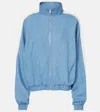 The Upside Oracle Elias Hemp And Cotton Chambray Track Jacket In Blue