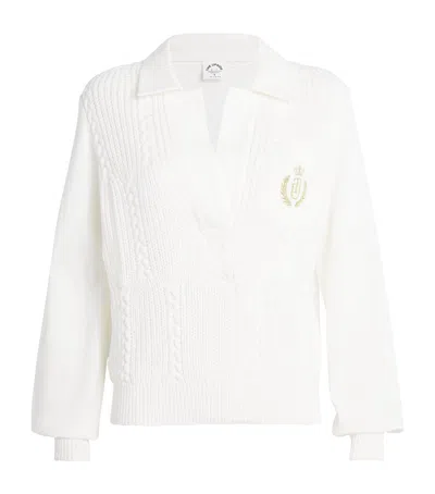 The Upside Organic Cotton Baccarat Violette Sweater In White