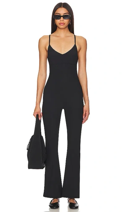 The Upside Scoop-neck Flared Jumpsuit In Black