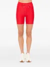 The Upside Oxford 5 In Striped Shorts In Red