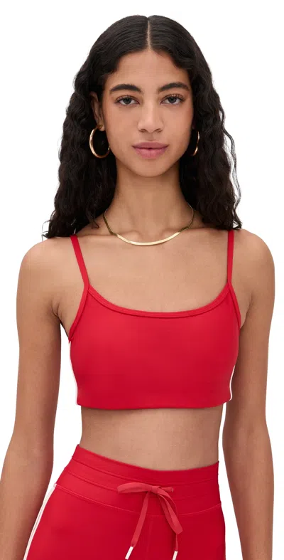 The Upside Oxford Hutton Scoop Bra Cherry In Red