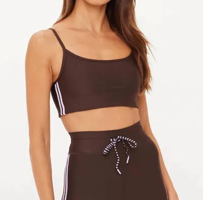 The Upside Oxford Hutton Scoop Bra In Brown