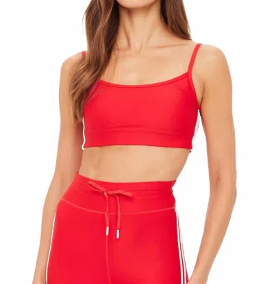 The Upside Oxford Hutton Scoop Bra In Cherry In Red