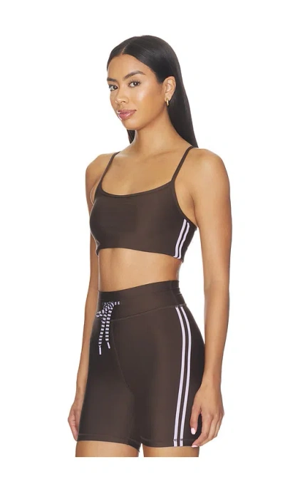 The Upside Oxford Hutton Scoop Sports Bra In Cocoa