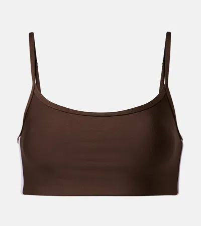 The Upside Oxford Hutton Sports Bra In Brown