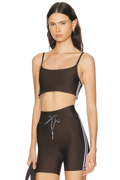The Upside Oxford Hutton Sports Bra In Brown