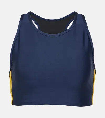 The Upside Oxford Nora Sports Bra In Blue