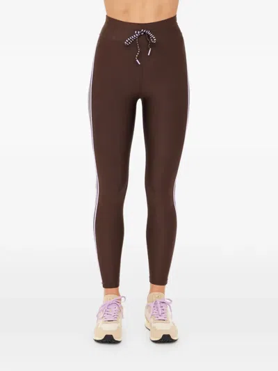 The Upside Oxford Side-stripe Track Pants In Brown