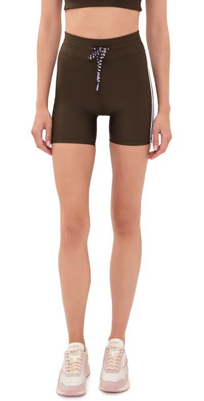 The Upside Oxford Spin Shorts Cocoa In Brown