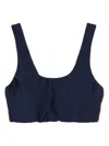 The Upside Oxford Sport Bra In Blue
