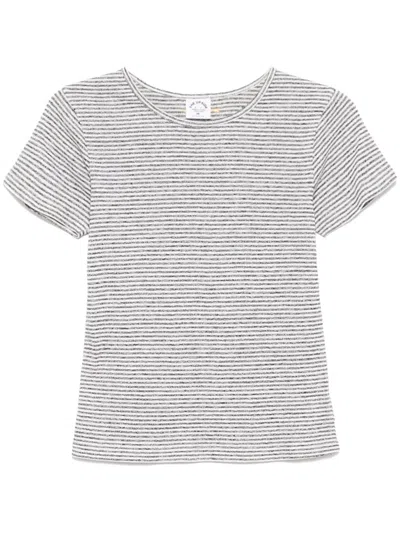 The Upside Gestreiftes Pacey T-shirt In Schwarz