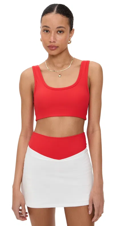 THE UPSIDE PACIFIC HARLEY SCOOP NECK BRA RED