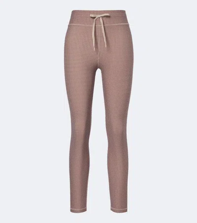 The Upside Palacio Checked Leggings In Pink