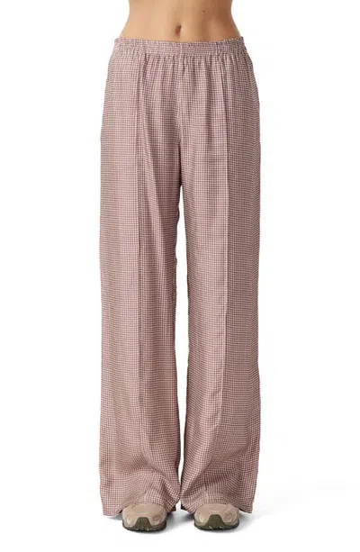 The Upside Palacio Marnie High Waist Wide Leg Pants In Check
