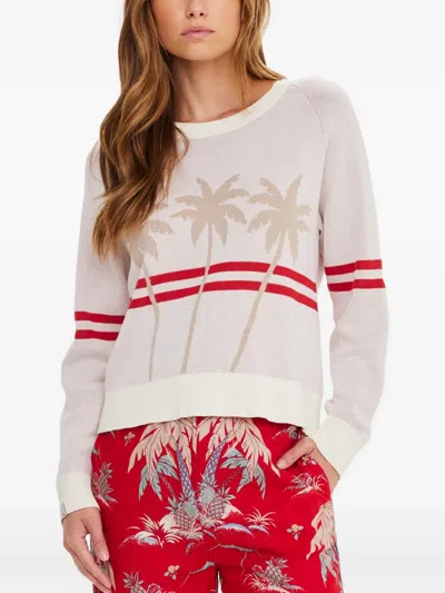 The Upside Palma Palm-tree Sweater In Neutral