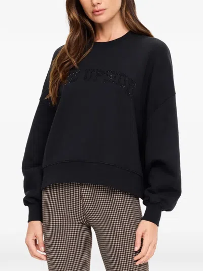 The Upside Paloma Crystal-embellished Sweatshirt In Black