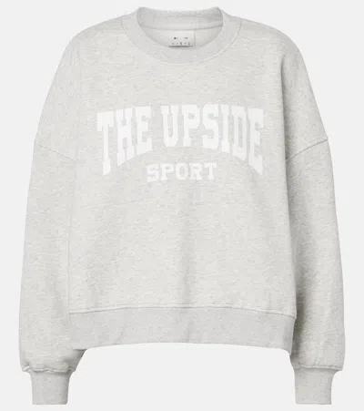 The Upside Paloma Oversized Cotton Jersey Sweatshirt In Gray