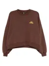 The Upside Paloma Crew Cotton Sweatshirt In Brown