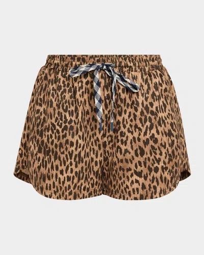 The Upside Panthera Billie Run Shorts In Brown