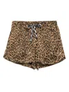 The Upside Panthera Billie Run Shorts Leopard In Brown