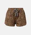 The Upside Panthera Billie Run Shorts Leopard In Brown