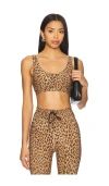 The Upside Panthera Daisy Scoop Neck Sports Bra