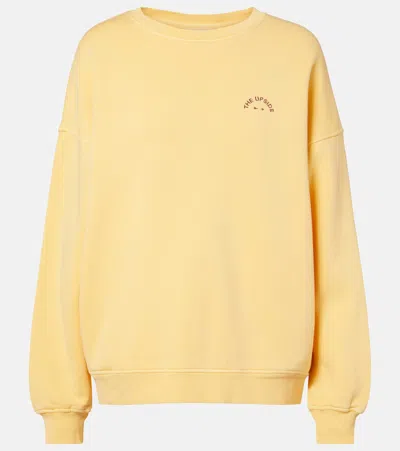 The Upside Paradise Coolum Cotton Jersey Sweatshirt In Yellow