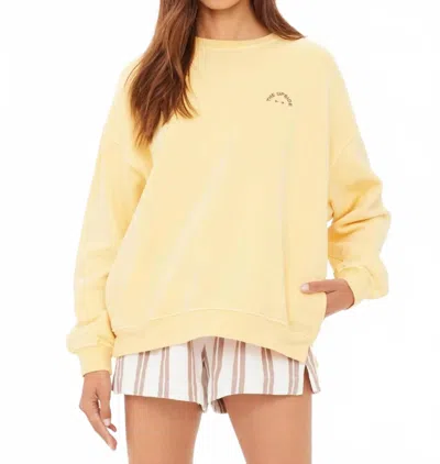 The Upside Paradise Coolum Crew Neck Sweatshirt In Lemonbalm In Yellow