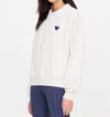 The Upside Pascal Collared Crew In Creme In Beige