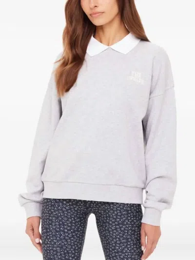 THE UPSIDE PASCAL COLLARED CREW-NECK SWEATER IN GREY