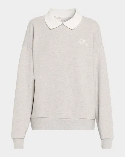 The Upside Pascal Collared Oversized Sweatshirt In Gray