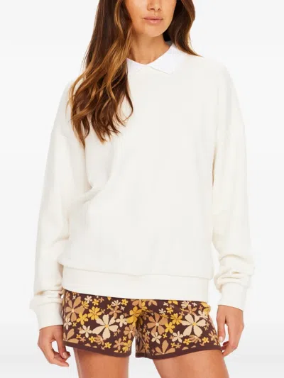 The Upside Pascal Collared Sweatshirt In White