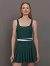 The Upside Peached Lucette Pleated Mini Dress