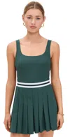 The Upside Peached Lucette Pleated Mini Dress In Eden
