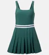 The Upside Peached Lucette Pleated Mini Dress In Green