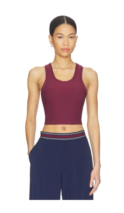 The Upside Peached Sophie Crop Top In Burgundy