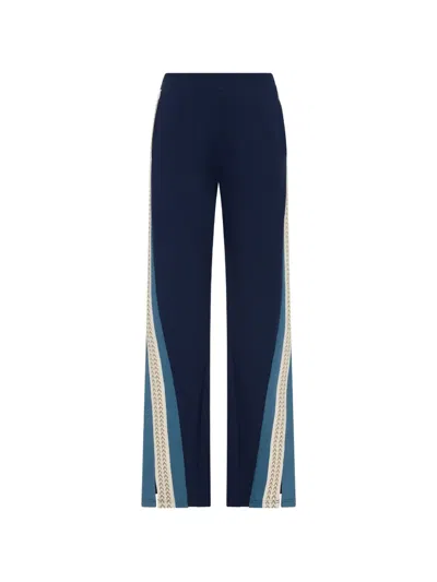The Upside Ausgestellte Petra Hose Mit Seitenstreifen In Blue