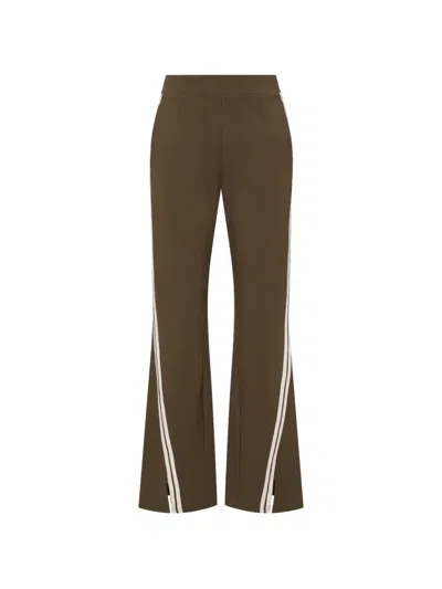 The Upside Petra Side-stripe Flared Trousers In White
