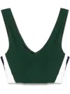 The Upside Playoff Issac V Neck Bra In Green