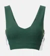 The Upside Playoff Isaac V-neck Sports Bra In Green