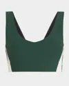 The Upside Playoff Isaac V-neck Sports Bra In Green
