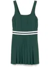 The Upside Peached Lucette Pleated Mini Dress In 绿色