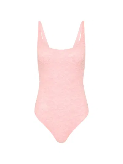 The Upside Pointe Scoop-neck Bodysuit In Pink
