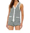 The Upside Portobello Watson Crochet Cotton Vest In Multi