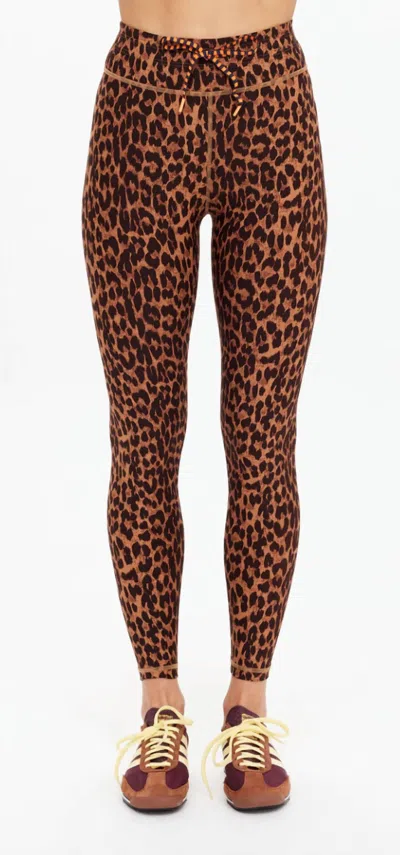 The Upside Printed Mid Rise Legging In Malawi Leopard In Animal Print