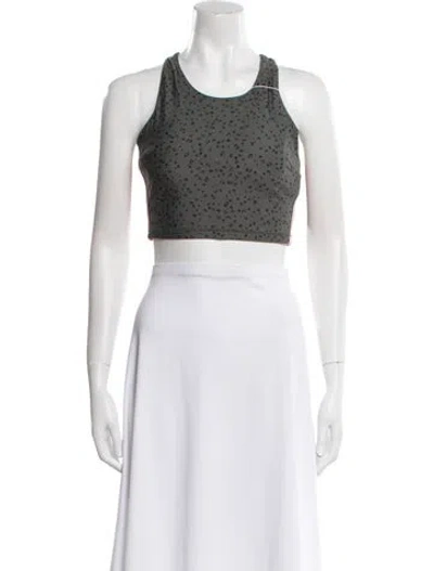 Pre-owned The Upside Printed Top In Green