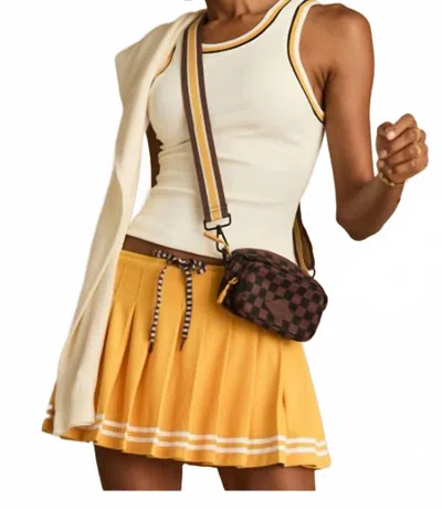 The Upside Prix Quinny Pleated Skirt In Yellow